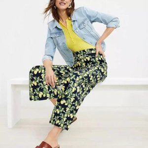 NWT LOFT Petite XSP Fluid Wide Leg Crop Pants in Linen MSRP$69.50